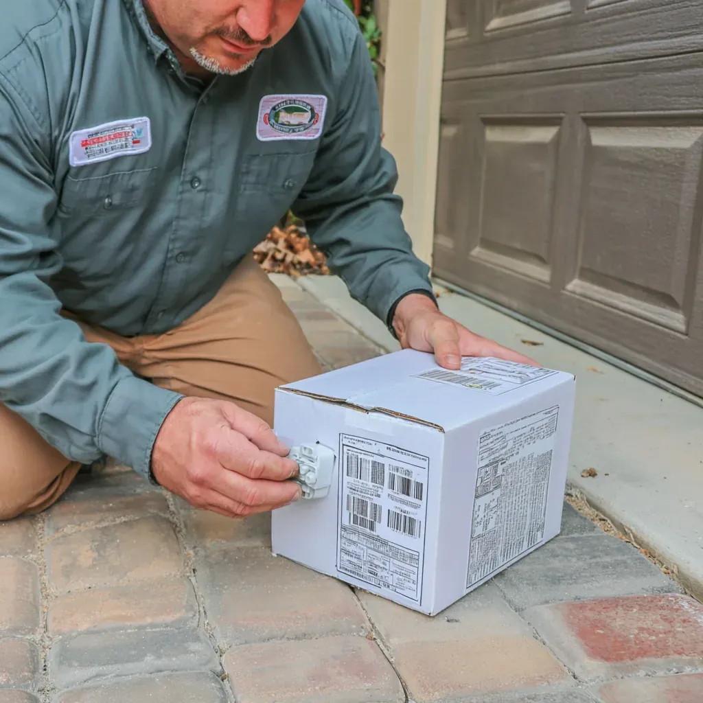 A garage door in Oceanside being checked over